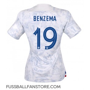 Frankreich Karim Benzema #19 Replik Auswärtstrikot Damen WM 2022 Kurzarm